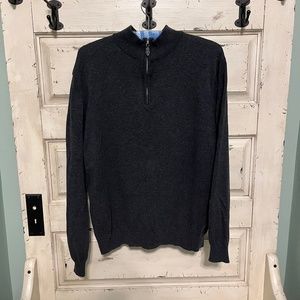 Lyle & Scott Charcoal Grey Men's 1/4 Zip Sweater Size L